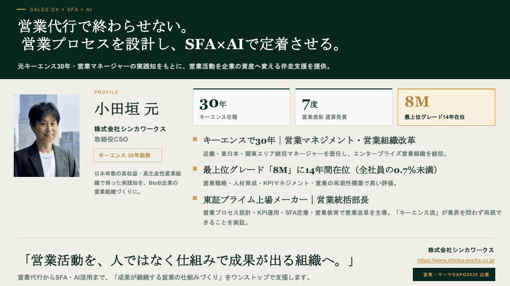 シンカワークス 営業DXソリューション DXPO東京'26【夏】出展